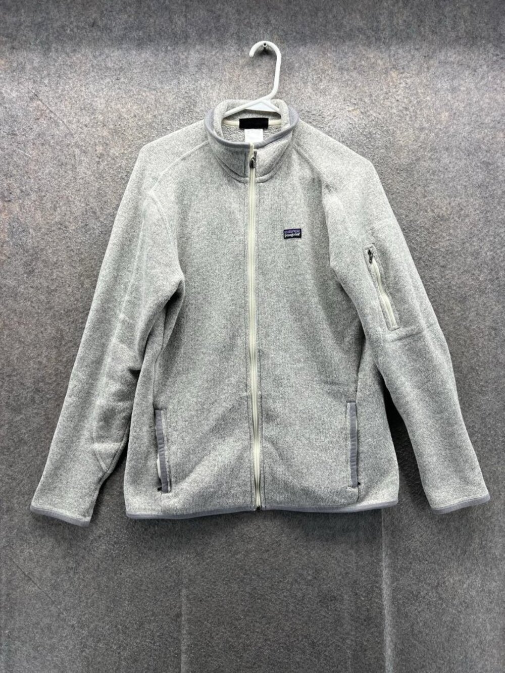 Patagonia Jacket Women Large Gray Fleece Full Zip Better Sweater Outdoor Pockets